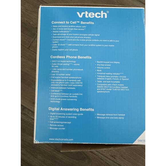 Vtech DS6722-3 Cordless Phone Digital Answering System 3 Handsets - Picture 6 of 8